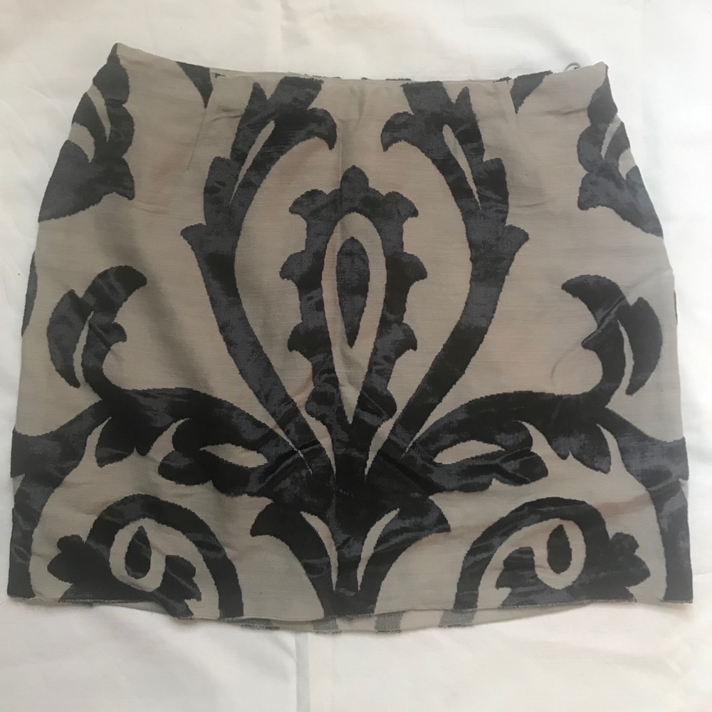Ozbek flocked mini skirt